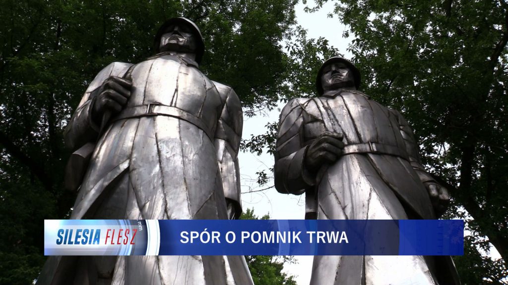 Policja i straż miejska blokowały demontaż pomnika Armii Czerwonej w Dąbrowie Górniczej