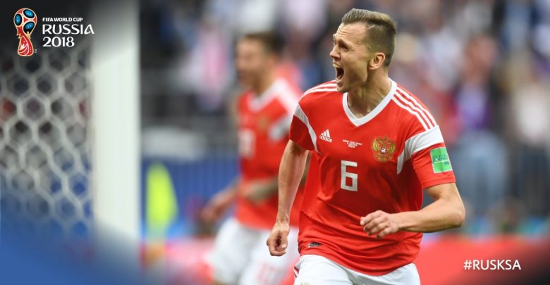 Pewna wygrana Rosjan w meczu otwarcia! Arabia Saudyjska na kolanach (fot. twitter FIFA)