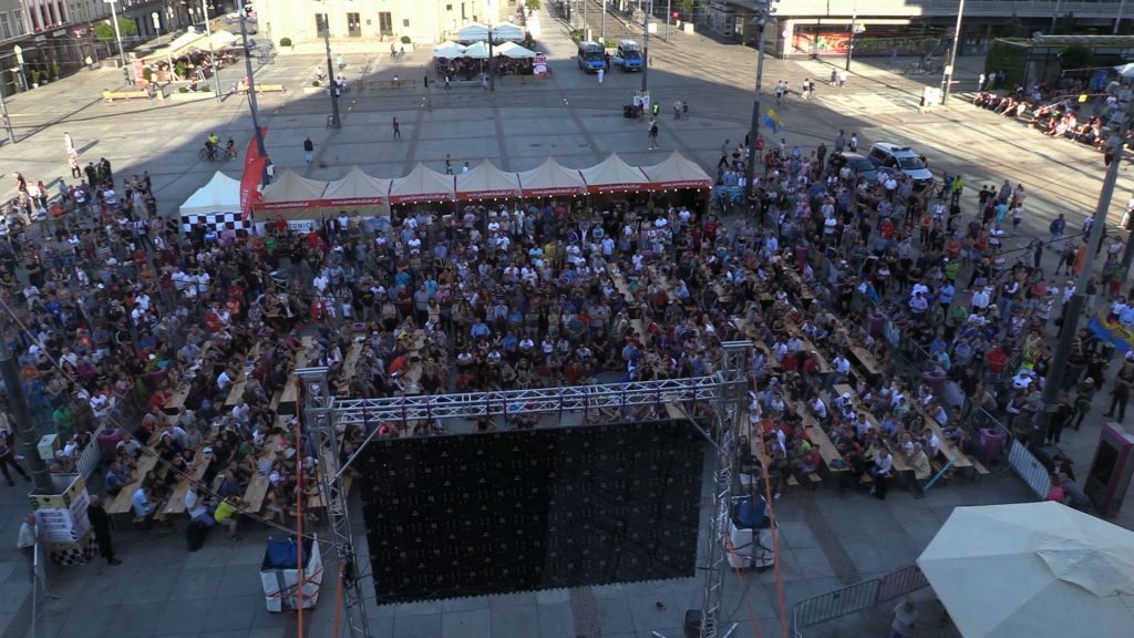 Katowice: Strefa kibica pełna podczas finału Francja-Chorwacja