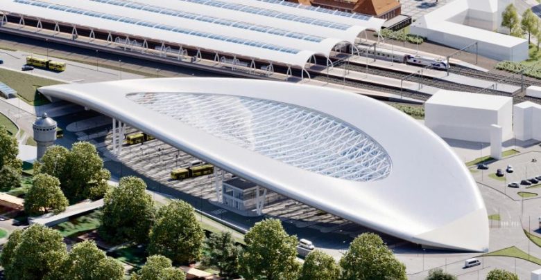 Gliwice przygotowują projekt budowy nowoczesnego Centrum Przesiadkowego (wiz. Pas Projekt sp. zo.o./UM Gliwice)