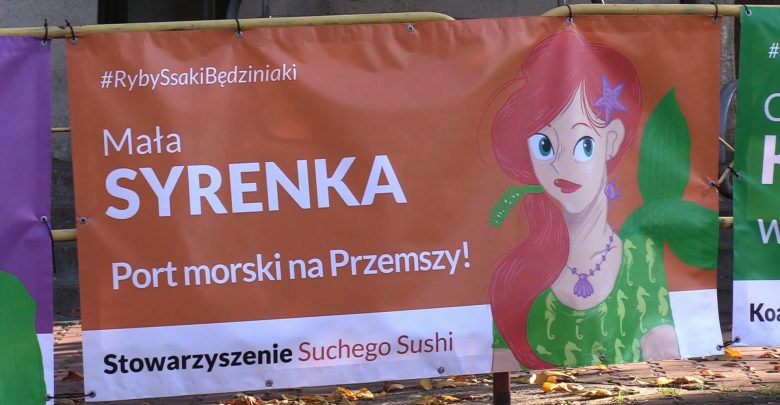 Będzin: Syrenka, wilk i Czerwony Kapturek startują w wyborach? Tajemnicze banery przy Teatrze Dzieci Zagłębia