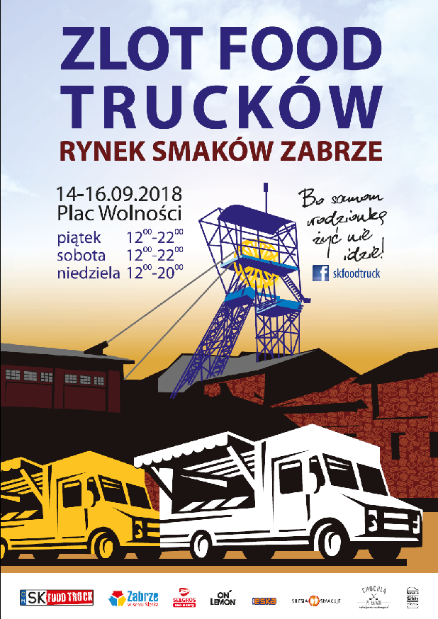 Ale będzie wyżerka ;-) Zlot Foodtrucków w Zabrzu 14 i 15 września (fot. UM Zabrze)
