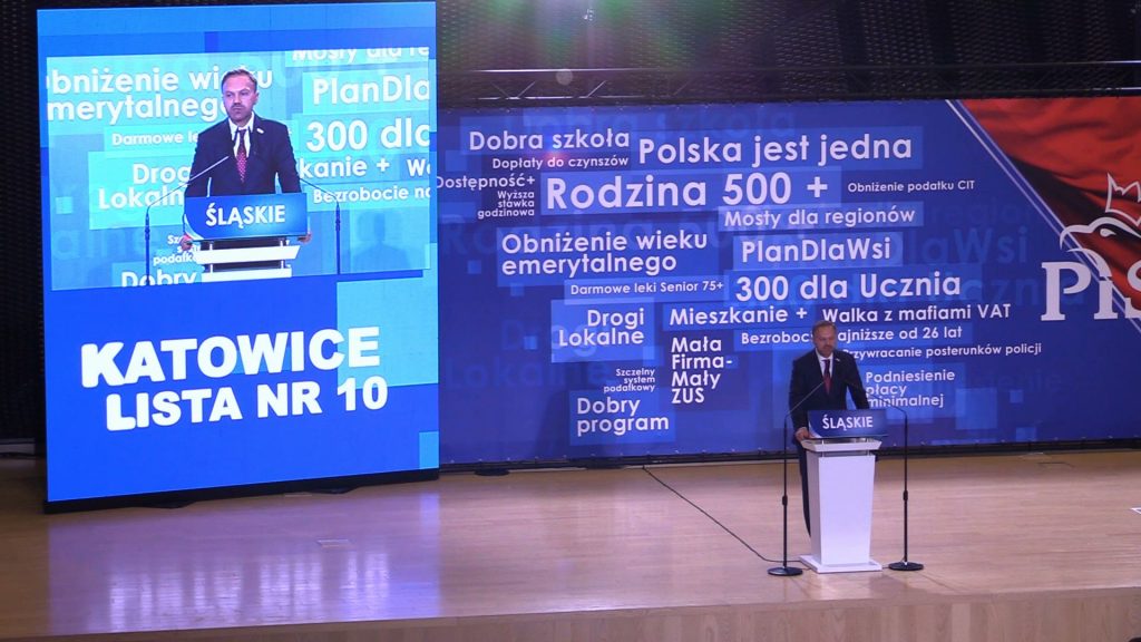 Katowice: Konwencja wyborcza PiS w Międzynarodowym Centrum Kongresowym