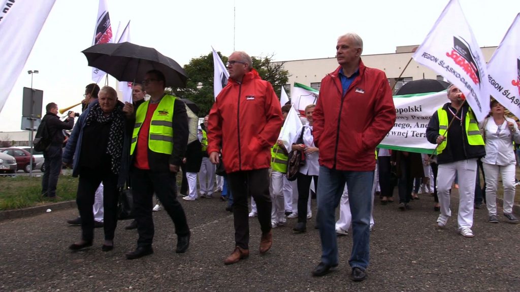 Protest w Wojewódzkim Szpitalu Specjalistycznym nr 3 w Rybniku. Dziś jego pracownicy demonstrowali przed szpitalem