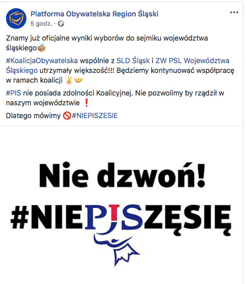 Platforma Obywatelska kpi z Prawa i Sprawiedliwości. Akcja „Nie dzwoń, nie PiSzę Się”.