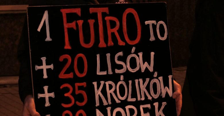 Obrońcy praw zwierząt pikietowali w Katowicach: Futra to śmierć!