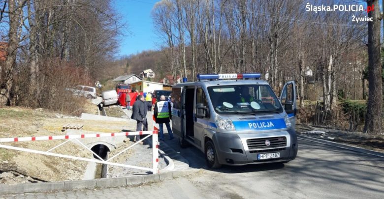 Obie kobiety na skutek potrącenia przez dostawczy samochód zginęły na miejscu. Jak ustalili policjanci, były to mieszkanki powiatu żywieckiego w wieku 82 i 63 lat (fot.KPP Żywiec)
