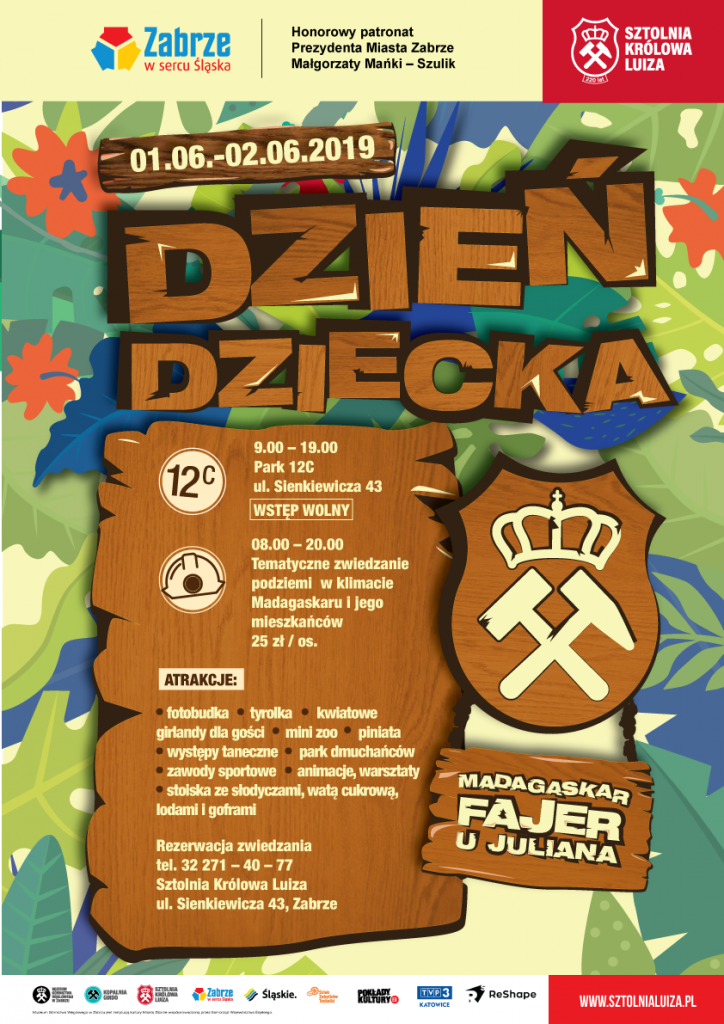 „Madagaskar – Fajer u Juliana”, czyli Dzień Dziecka w Sztolni Królowa Luiza w Zabrzu (fot.mat.prasowe)
