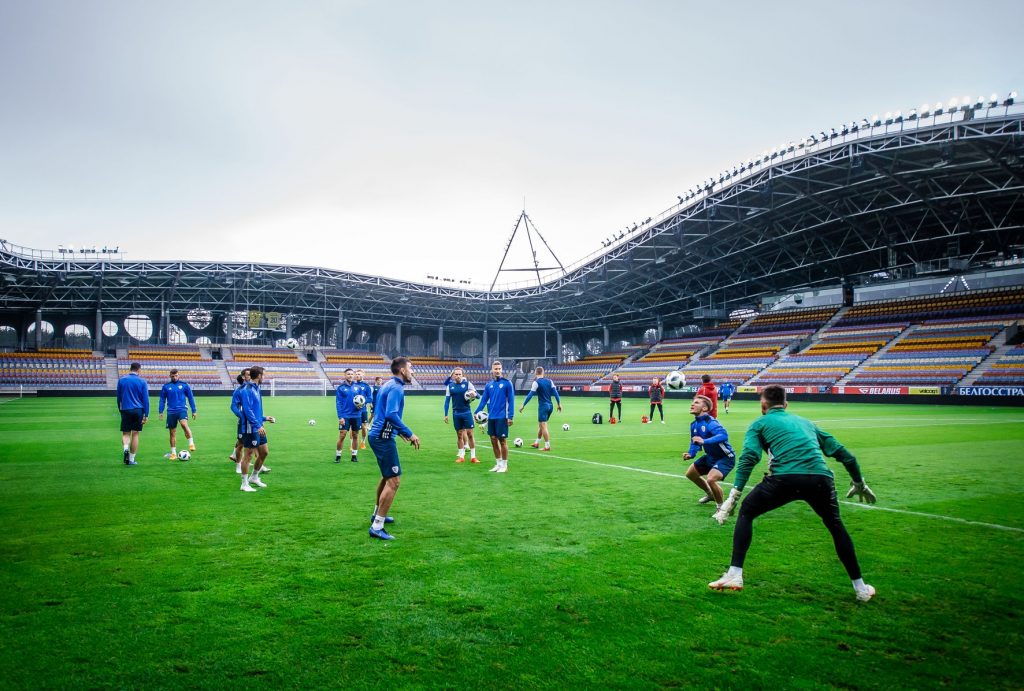 Piast Gliwice trenował już na boisku BATE Borysów. Obiekt "Piastunkom" bardzo się podoba. fot. Piast Gliwice