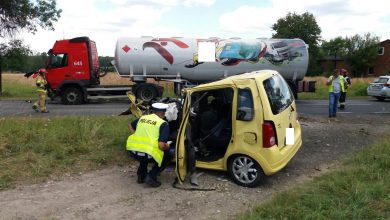 Śląskie: Śmiertelny wypadek pod Lublińcem! 81-latek wjechał pod cysternę! (fot.Paweł Smalcerz)
