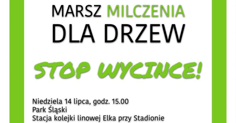 Marsz Milczenia Dla Drzew - stop wycince dziś w Parku Śląskim (fot.mat.prasowe)