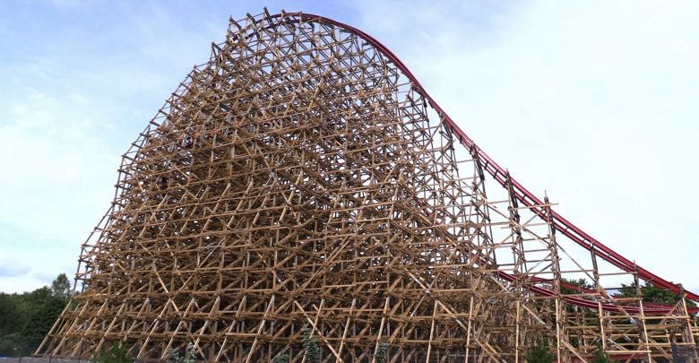 Największy drewniany rollercoaster na świecie ZADRA już czynny! Zobaczcie WIDEO Z PRZEJAZDU!