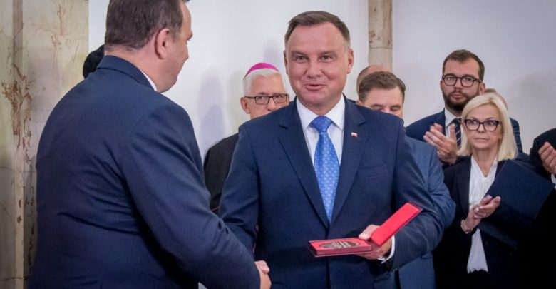 Prezydent RP Andrzej Duda wziął udział w uroczystej sesji Sejmiku Województwa Śląskiego z okazji setnej rocznicy wybuchu Powstań Śląskich (fot.slaskie.pl)