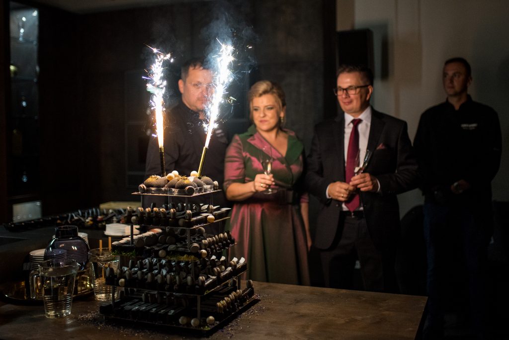 Krzysztof Kopciński - mistrz cukiernictwa marka Gaggenau, Karina i Adrian Halupczok - właściciele firmy Halupczok