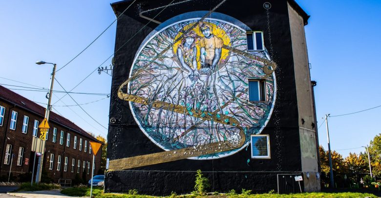 Nowy mural w Katowicach. Ma namawiać do dyskusji o hutnictwie i środowisku (fot. Muzeum Hutnictwa Cynku WALCOWNIA)