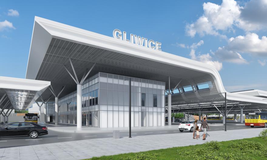 129 mln zł dofinansowania na Centrum Przesiadkowe w Gliwicach! wizualizacja: Mostostal Zabrze Biprohut