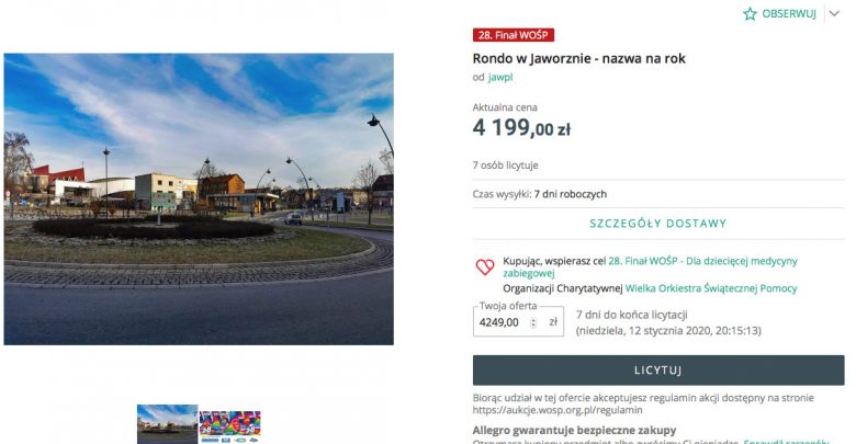 W Jaworznie można sobie kupić rondo w centrum miasta