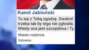 „Gwałt może być przyjemny”, a „gwałcić trzeba tak, by tego nie zgłosiła”. Taka wymiana zdań trafiła do sieci, a następnie wywołała ogromne oburzenie