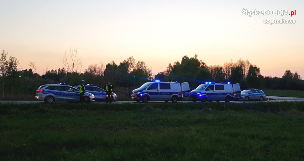 Kierowca BMW swój „rajd” zakończył w krzakach. Chciał uciec przed policją. Fot. KMP w Częstochowie