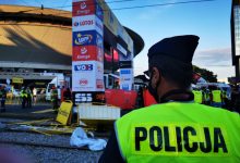 Tour de Pologne: Makabryczny wypadek pod Spodkiem w Katowicach! Holenderski kolarz w śpiączce! (fot.policja)