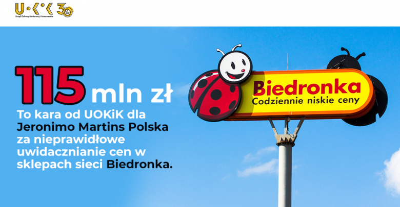 115 milionów złotych kary dla właściciela sieci Biedronka. Od lat w sklepach naruszane są prawa konsumenta (fot.UOKiK)