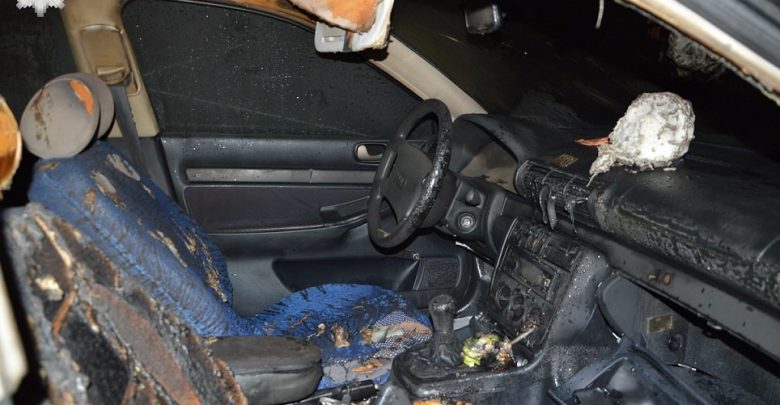 Została na „domówce”, z której on został wyproszony. Ze złości podpalił jej samochód (fot.Policja Lubelska)