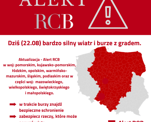 POTĘŻNE burze i silny wiatr nadciągają nad Śląsk! ALERT RCB 22.08