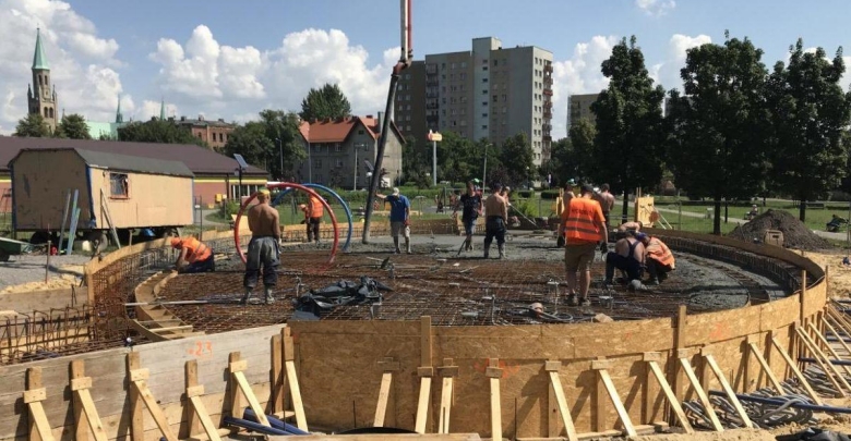 Wodny plac zabaw powstaje w Chorzowie (fot. silesia.info.pl)