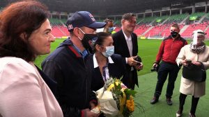 Adam Małysz uczył w Tychach dzieci bezpieczeństwa na drodze