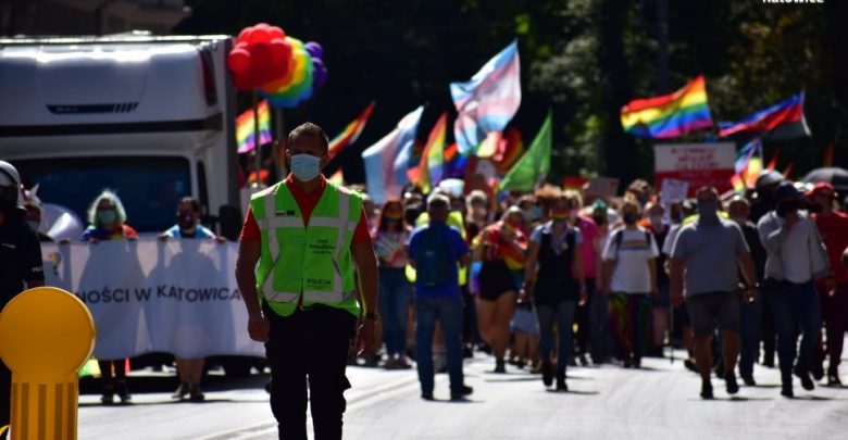 Zbyt dużo osób na Marszu Równości. Będzie wniosek do sądu. Fot. Śląska Policja