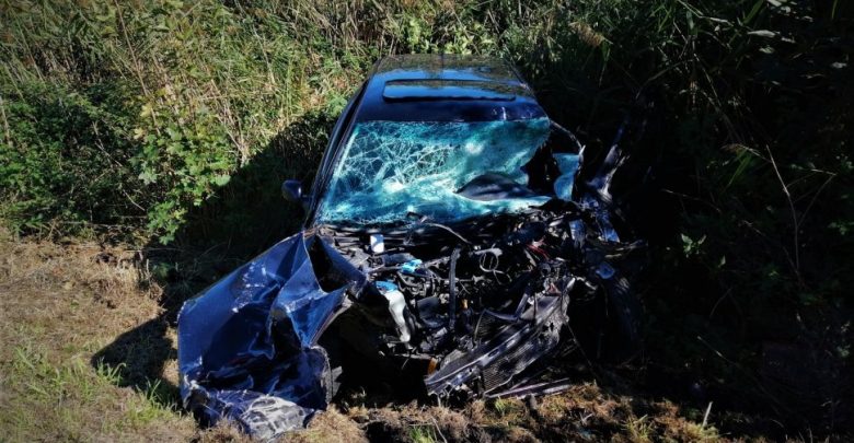 Śląskie: Tragedia w Połomnii. Nie żyje kierowca golfa (fot.Śląska Policja)