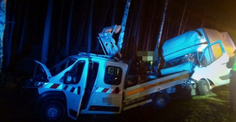 Śląskie: Zderzenie busów. Tragedia na DK1 w Kobiórze (fot.Śląska Policja)