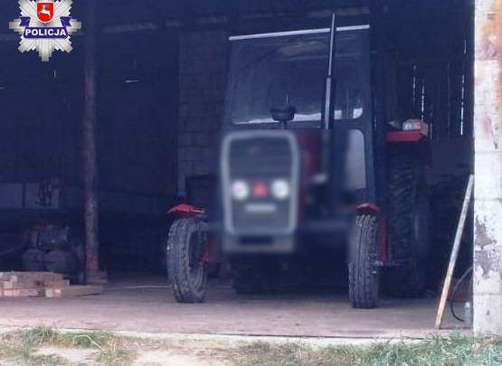 Nieszczęśliwy wypadek podczas pracy przy ciągniku. Mężczyzna zginął na miejscu (fot.Policja Lubelska)