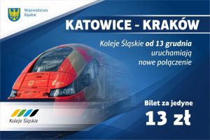 13 grudnia rusza połączenie Katowice-Kraków. Kolejami Śląskimi pojedziemy za 13 złotych (fot.Koleje Śląskie)