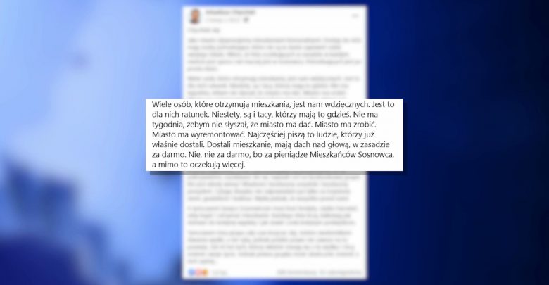 Mieszkańcy Sosnowca są niewdzięczni? Prezydent miasta się wkurzył na Facebooku