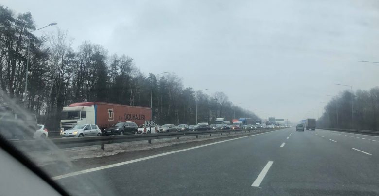 Śląskie: Wypadek na autostradzie A4. Ogromny korek w kierunku Wrocławia (fot.TVS)