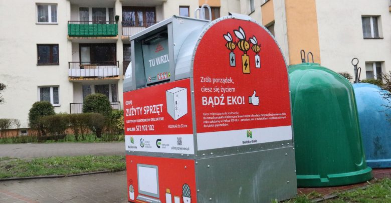 W Bielsku stanęło 20 pojemników na elektroodpady. Fot. UM Bielsko-Biała