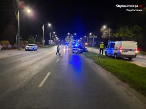 Pościg i strzelanina w Częstochowie. Kierowca chciał zepchnąć radiowóz z drogi! (fot.KMP Częstochowa)