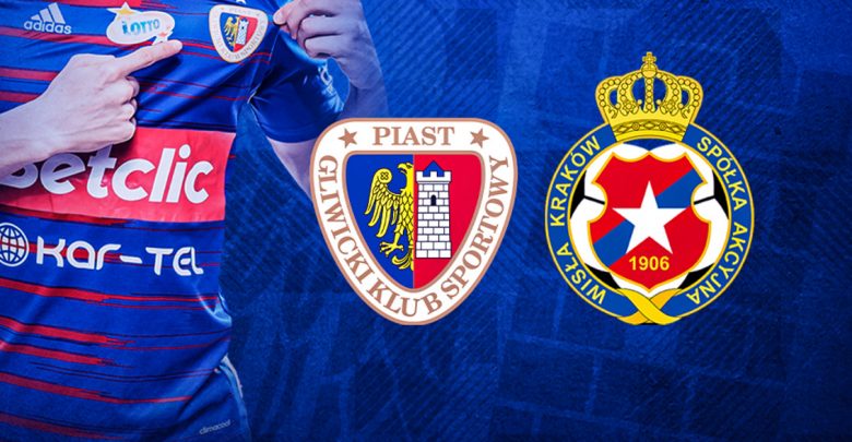 Początek meczu Piast Gliwice - Wisła Kraków w niedzielę, 16 maja o 17.30