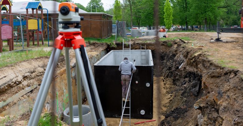 Bytom: Grzybek, wielorybek, tunel. W Parku Kachla powstaje wodny plac zabaw (fot.UM Bytom)
