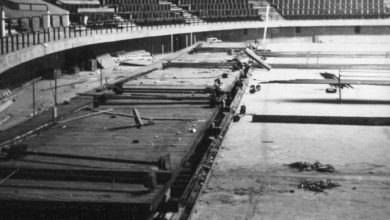 Zdjęcia (archiwum Spodka): zdjęcia w trakcie budowy - wrzesień 1971 r.