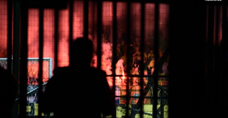 Zatrzymania pijanych pseudokibiców po meczu GKS Katowice. Policja szuka kolejnych (fot.KMP Katowice)