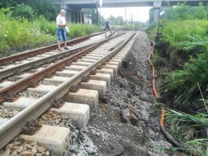 Czerwionka-Leszczyny zalana po burzach, przez podmyte tory wykoleił się pociąg!