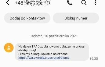 Dostałeś SMS-a o odłączeniu prądu? To oszustwo (fot.KMP Suwałki)
