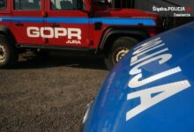 GOPR-owcy i policjanci oraz strażacy wspólnie ćwiczyli pod Zawierciem (fot.KPP Zawiercie)