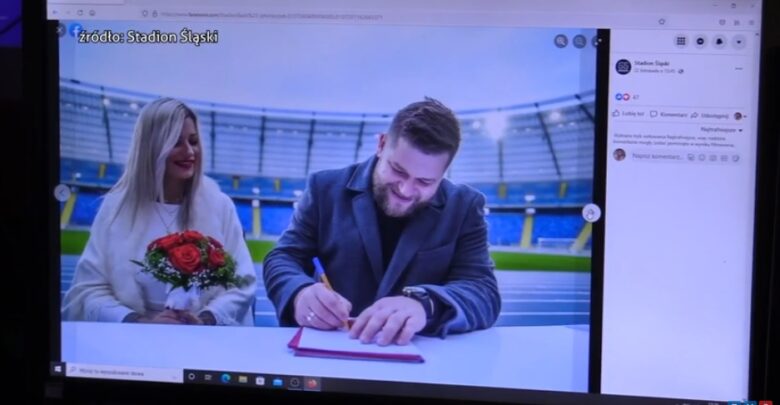 Ślub Pawła Fajdka na Stadionie Śląskim to nie był ślub. Stadion Śląski: Nie wiedzieliśmy, że to inscenizacja