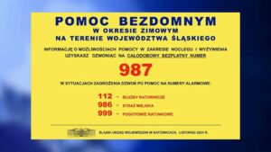 987. Pod tym numerem można na Śląsku szukać pomocy dla osób bezdomnych