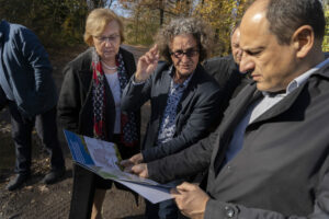 Prezydent Zabrza Małgorzata Mańka-Szulik odwiedziła miejsca, gdzie prowadzone są prace, by zapoznać się z postępem prac (fot.UM Zabrze)