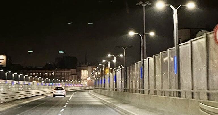 Nikt już nie powie, że ciemno jak... Estakada w Chorzowie dostała nowe oświetlenie (fot.UM Chorzów)