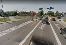 Olkusz, skrzyżowanie f. Google Street View
